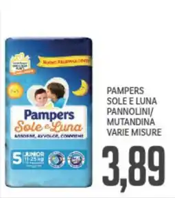 Supermercati Piccolo Pampers sole e luna pannolini/ mutandina varie misure offerta
