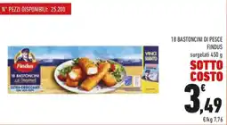 Conad 18 bastoncini di pesce FINDUS offerta