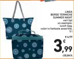 Spazio Conad Linea borse termiche summer night vari tipi un esempio: lunch bag. offerta