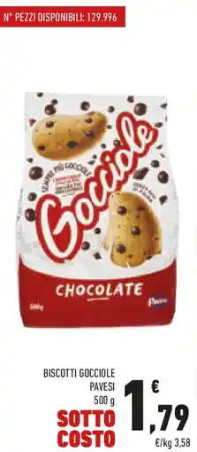Conad Biscotti gocciole PAVESI offerta