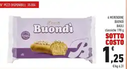 Conad 6 merendine buondì BAULI offerta