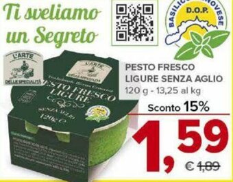 Todis Pesto Fresco Ligure Senza Aglio 120 g offerta