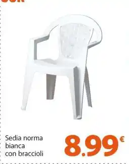 Famila Sedia norma bianca con braccioli offerta