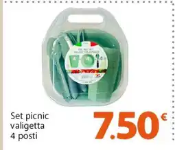 Famila Set picnic valigetta 4 posti offerta