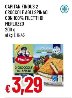Famila CAPITAN FINDUS 2 CROCCOLE AGLI SPINACI CON 100% FILETTI DI MERLUZZO offerta