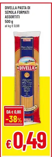 Famila DIVELLA PASTA DI SEMOLA FORMATI ASSORTITI offerta