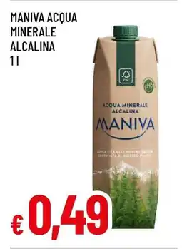 Famila MANIVA ACQUA MINERALE ALCALINA 1 L offerta
