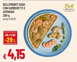 Famila BELLIPRONTI SUGO CON GAMBERETTI E ASPARAGI offerta
