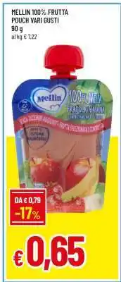 Famila Mellin 100% Frutta Pouch Vari Gusti offerta