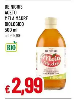 Famila DE NIGRIS ACETO MELA MADRE BIOLOGICO 500 ml offerta