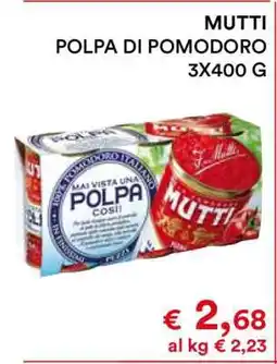 Coop MUTTI POLPA DI POMODORO 3X400 G offerta