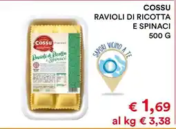 Coop COSSU RAVIOLI DI RICOTTA E SPINACI offerta