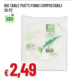 Famila BIO TABLE PIATTI FONDI COMPOSTABILI 25 PZ offerta