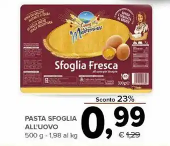 Todis Pasta Sfoglia All'Uovo 500g offerta