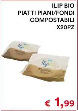 Coop ILIP BIO PIATTI PIANI/FONDI COMPOSTABILI X20PZ offerta