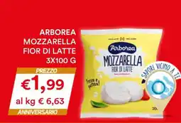 Coop ARBOREA MOZZARELLA FIOR DI LATTE 3X100 G offerta