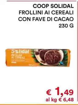 Coop COOP SOLIDAL FROLLINI AI CEREALI CON FAVE DI CACAO offerta