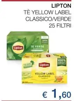 Coop LIPTON TÈ YELLOW LABEL CLASSICO/VERDE offerta