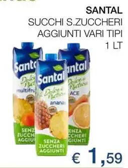 Coop SANTAL SUCCHI S.ZUCCHERI AGGIUNTI VARI TIPI offerta