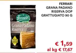 Coop FERRARI GRANA PADANO RISERVA DOP GRATTUGIATO 90 G offerta
