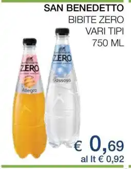 Coop San Benedetto Bibite Zero offerta