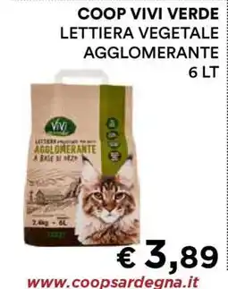 Coop COOP VIVI VERDE LETTIERA VEGETALE AGGLOMERANTE offerta