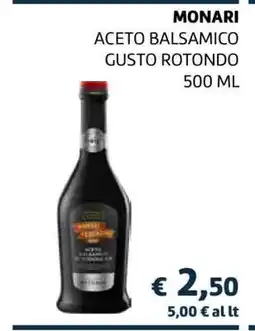 Coop MONARI ACETO BALSAMICO GUSTO ROTONDO offerta