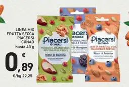 Conad LINEA MIX FRUTTA SECCA PIACERSI CONAD offerta