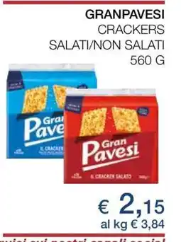 Coop GRANPAVESI CRACKERS SALATI/NON SALATI offerta