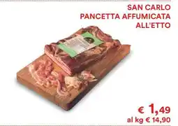 Coop SAN CARLO PANCETTA AFFUMICATA ALL’ETTO offerta