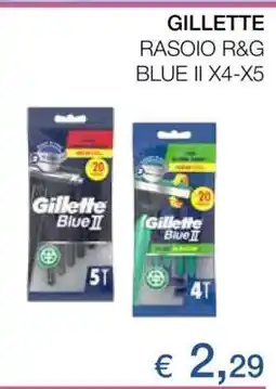 Coop GILLETTE RASOIO R&G BLUE II X4-X5 offerta