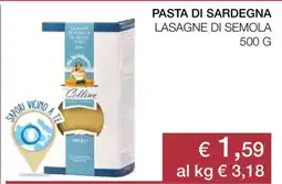 Coop PASTA DI SARDEGNA LASAGNE DI SEMOLA offerta