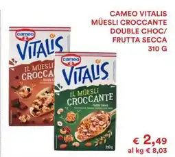 Coop Cameo Vitalis Müsli Croccante Double Choc/Frutta Secca offerta