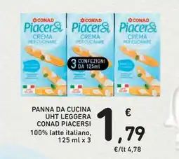 Conad PANNA DA CUCINA UHT LEGGERA CONAD PIACERSI offerta