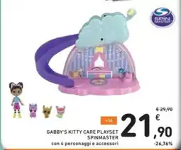 Spazio Conad Gabby's kitty care playset spinmaster con 4 personaggi e accessori offerta