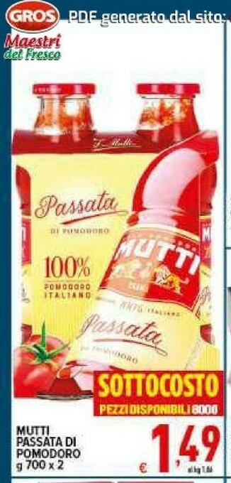 Iper Triscount Passata di pomodoro offerta