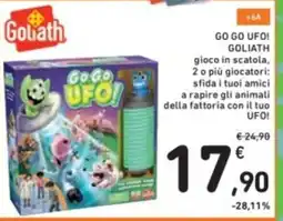 Spazio Conad Go go ufo! goliath gioco in scatola, 2 o più giocatori: sfida i tuoi amici a rapire gli animali della fattoria con il tuo UFO offerta