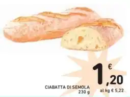 Spazio Conad Ciabatta di semola offerta