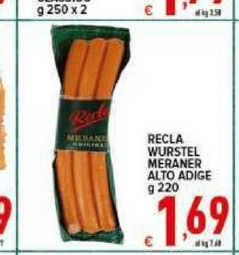 Iper Triscount Wurstel offerta