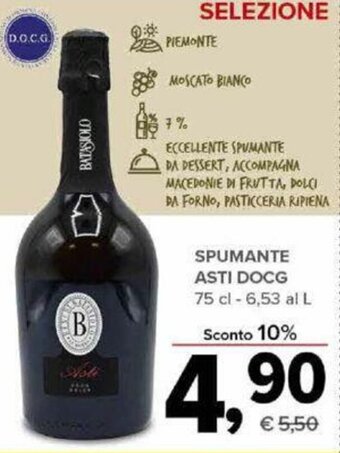 Todis Spumante Asti DOCG 75 cl offerta