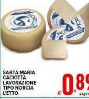 Iper Triscount Caciotta offerta