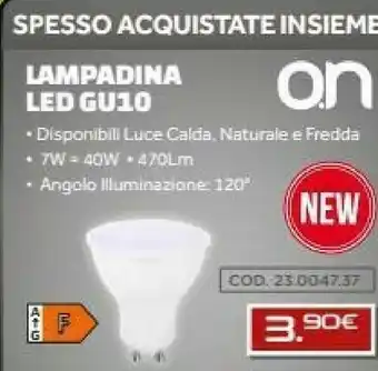Gbc O.n lampadina led gu10 offerta