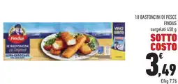 Conad Superstore 18 bastoncini di pesce findus surgelati offerta