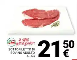 Supermercati Gulliver Sottofiletto di bovino adulto offerta