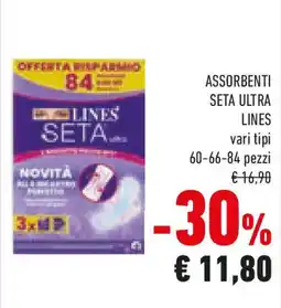 Conad Assorbenti seta ultra lines offerta