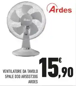 Conad VENTILATORE DA TAVOLO 5PALE D30 AR5SST30G ARDES offerta