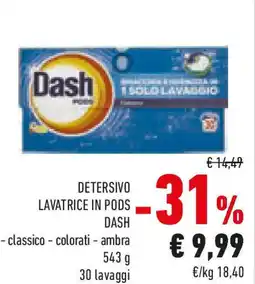 Conad Detersivo lavatrice in pods DASH offerta