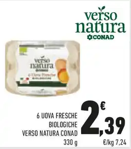 Conad 6 uova fresche biologiche VERSO NATURA CONAD offerta