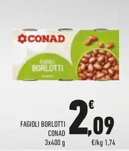 Conad Fagioli borlotti CONAD offerta