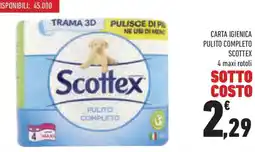 Conad Superstore Carta igienica pulito completo scottex offerta